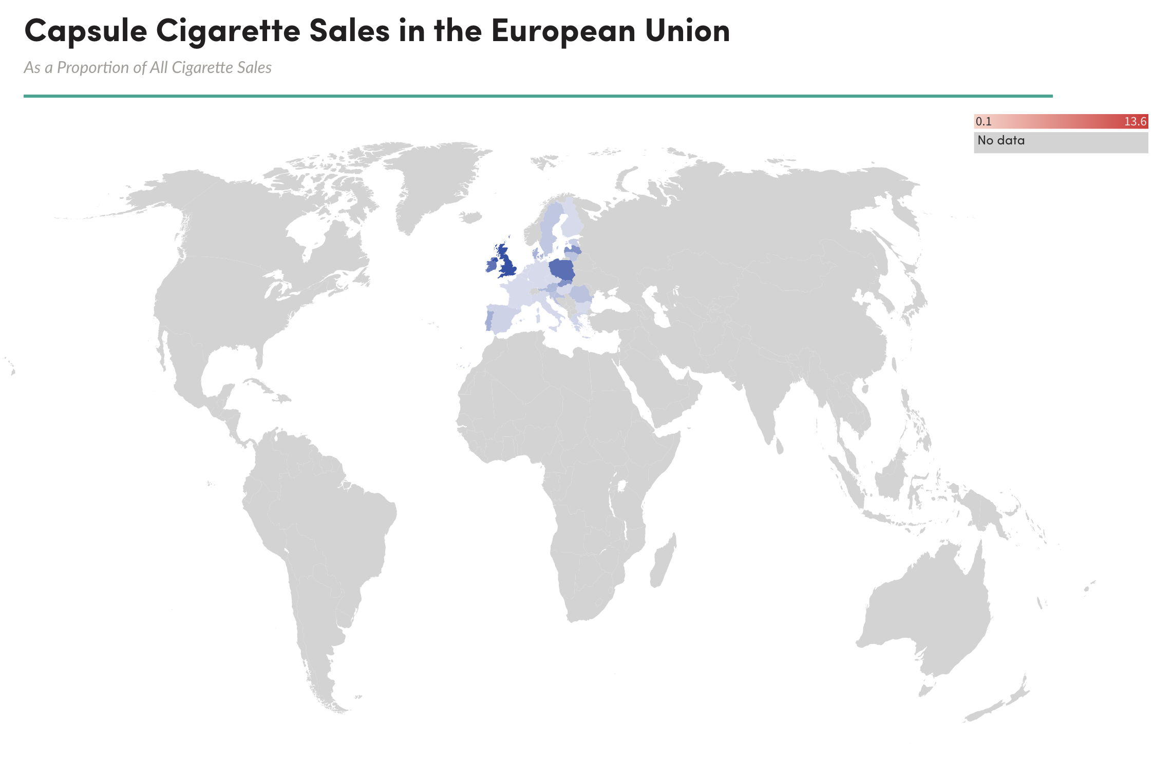 Capsule Cigarette Sales in the European Union